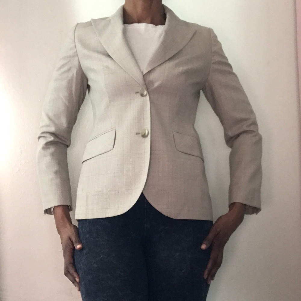 Anne Taylor Loft Plaid Blazer